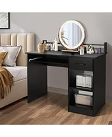 Study Laptop Table with Drawer and Keyboard Tray