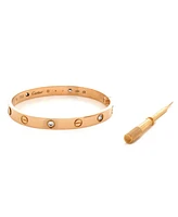 Pre-Owned Cartier Love 4 Diamond Bracelet 18K Rose Gold with Diamonds