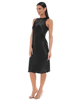 Bebe Women's Sleeveless Satin Midi Dress