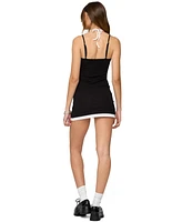 Edikted Women's Contrast Layered Look Halter Mini Dress