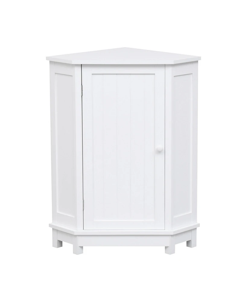 Casainc 31.4"H Triangle Corner Bathroom Cabinet, Adjustable Shelf