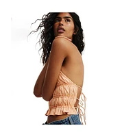 Cotton On Women's Multi Frill Detail Halter Top
