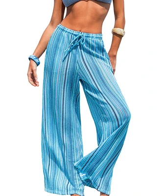 Cupshe Women's Horizon Haze Striped Cover-Up Pants
