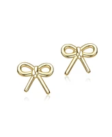 Kids 14K Gold Plated Bow Knot Stud Earrings