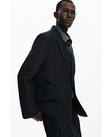 Desigual Men's Blazer with contrast stitching