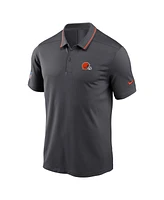 Nike Men's Anthracite Cleveland Browns Sideline Victory Performance Polo Shirt