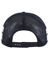 '47 Brand Men's Navy Toronto Maple Leaf's Sideband Stripes Trucker Snapback Hat