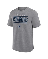 Fanatics Men's Heather Gray Dallas Cowboys Big Tall Top Notch T-Shirt
