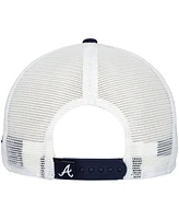 New Era Men's Navy Atlanta Braves A-Frame Trucker 9FIFTY Snapback Hat