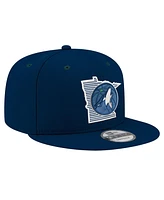 New Era Men's Navy Minnesota Timberwolves State Pride 9FIFTY Snapback Hat