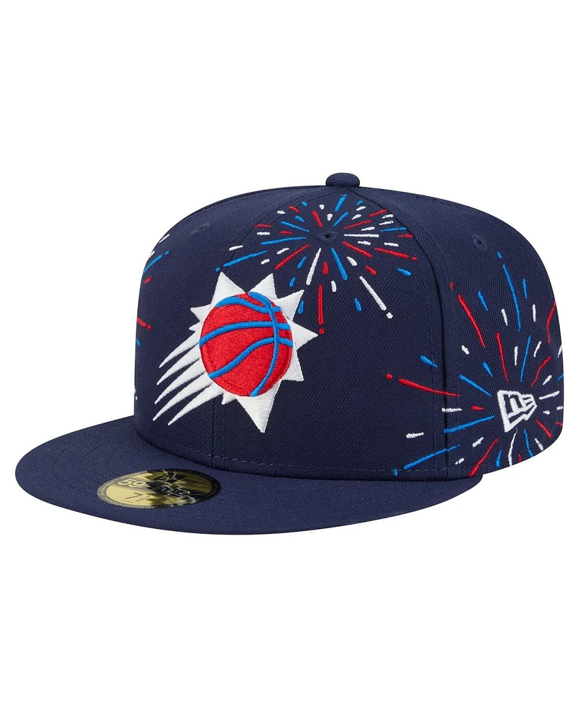 New Era Men's Navy Phoenix Suns Americana Fireworks 59FIFTY Fitted Hat