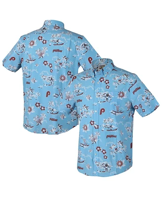 Reyn Spooner Men's Light Blue Philadelphia Phillies Kekai Button-Down Shirt