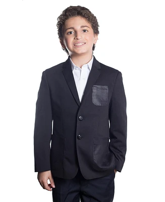 Elie Balleh Toddler Black Slim Fit Knit Jersey Blazer