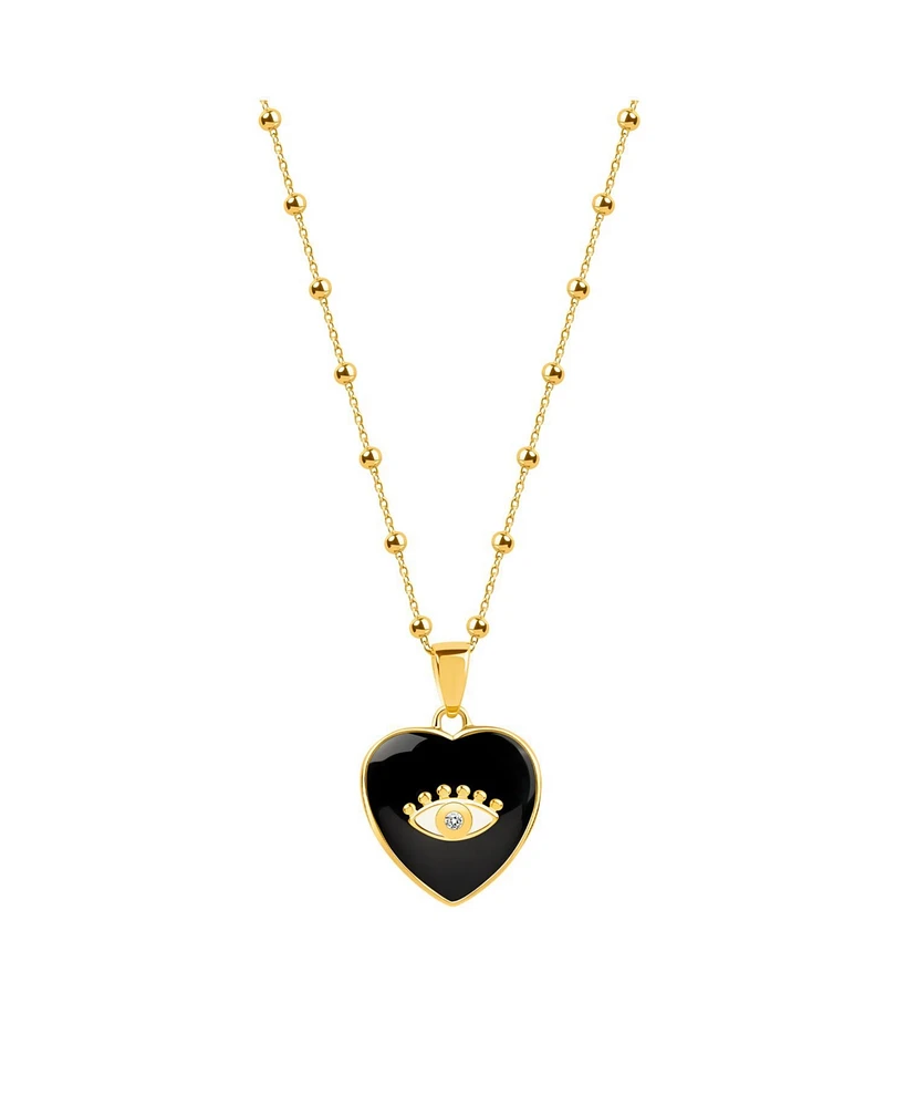 Grounded In Love Black Onyx Heart Pendant Necklace