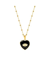 Grounded In Love Black Onyx Heart Pendant Necklace