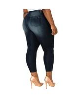 Poetic Justice Plus Curvy-Fit Cropped Skinny Jeans