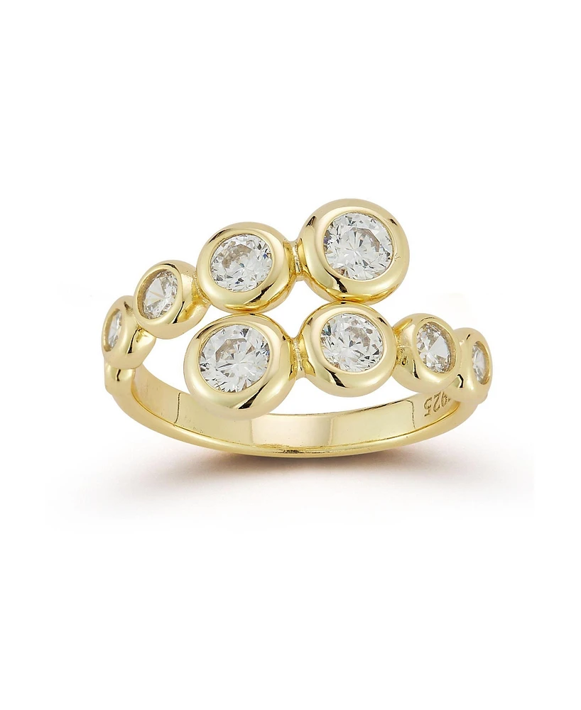 Rachel Zoe 14K Gold Plated Sterling Silver Graduated Bypass Ring