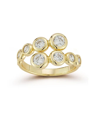 Rachel Zoe 14K Gold Plated Sterling Silver Graduated Bypass Ring