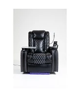 Power Zero Gravity Recliner with Multifunctional Features - Storage Armrest & Cup Holder - Laptop Table & Phone Holder- Reading Light & Led