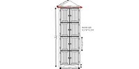 72" Corner Pantry Storage Cabinet: 4-Tier, 8 Doors, Adjustable Shelves