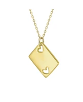 Kids 14K Gold Plated Heart Cutout Pendant Necklace