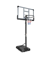 Portable Basketball Hoop Backboard System Stand Height Adjustable 6.6ft