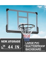Portable Basketball Hoop Backboard System Stand Height Adjustable 6.6ft