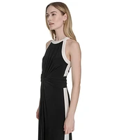 Vince Camuto Women's Halter Twist-Front Wide-Leg Jumpsuit