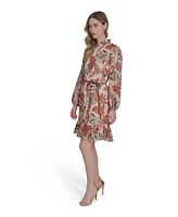 Vince Camuto Women's Chiffon Printed Dress