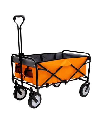 Collapsible Utility Wagon Cart - 360lb, All-Terrain, Orange