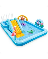 Intex 96" x 78" x 28" Inflatable Jungle Adventure Play Center Spray Kiddie Pool