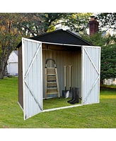 Out storage sheds 4ft 6ft Apex roof Brown + Black