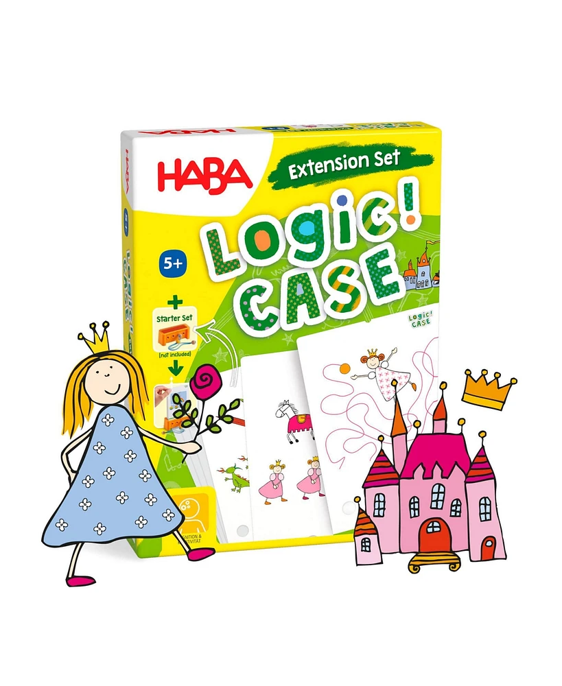 Haba Logic Case Extension Set: Princesses - Ages 5+ Gifts for 5 Year Old Girls, Learning Toys, Puzzle & Card Games for Kids, Travel Games