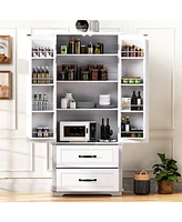 Farmhouse Kitchen Pantry Cabinet - 71"