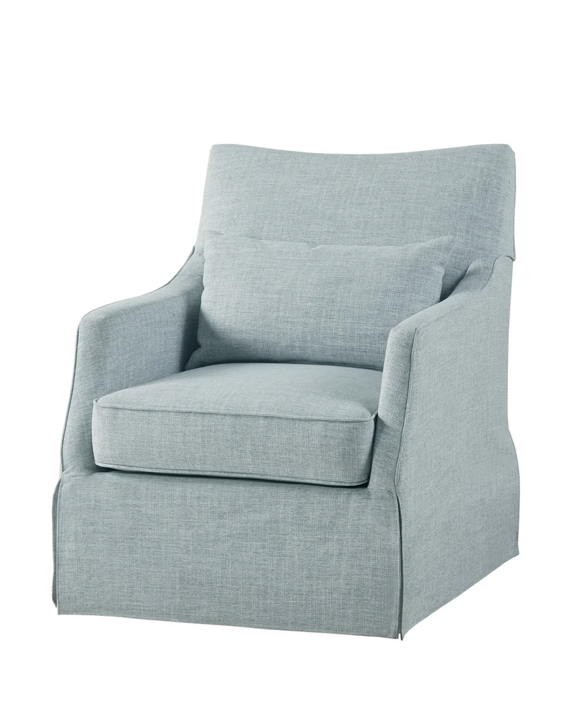 Martha Stewart Collection 28" Fabric London Skirted Swivel Chair
