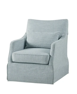 Martha Stewart Collection 28" Fabric London Skirted Swivel Chair