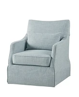 Martha Stewart Collection 28" Fabric London Skirted Swivel Chair