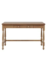Martha Stewart Collection 48" Solid Wood Tabitha Desk with 1 Drawer and Turned Legs