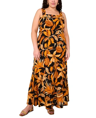 Vince Camuto Plus Square-Neck Sleeveless Maxi Dress