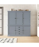 73" Wooden Kitchen Pantry Cabinet