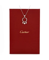 Pre-Owned Cartier Drop Charms Circle Necklace 18K White Gold with Diamonds