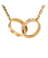 Pre-Owned Cartier Love Interlocking Necklace 18K Gold and Diamonds