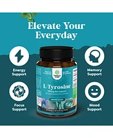 L-Tyrosine Capsule, High Strength L-Tyrosine Supplement | for Mental Energy, Mood, Focus, Attention & Cognition | 60ct