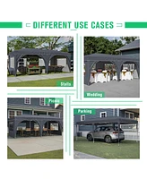 10x20 Pop Up Canopy Tent w/ Sidewalls - Gray