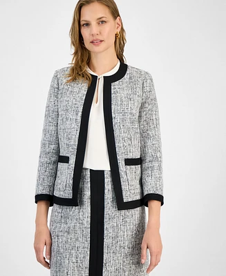 Kasper Women's Tweed Framed Jacket, Regular & Petite