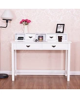 Home Office Writing Mission Computer Desk with 4-Drawer