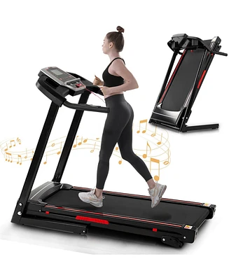 Electric Folding Treadmills for Running Walking with 12 Preset Programs，3.5HP Portable Foldable with Incline