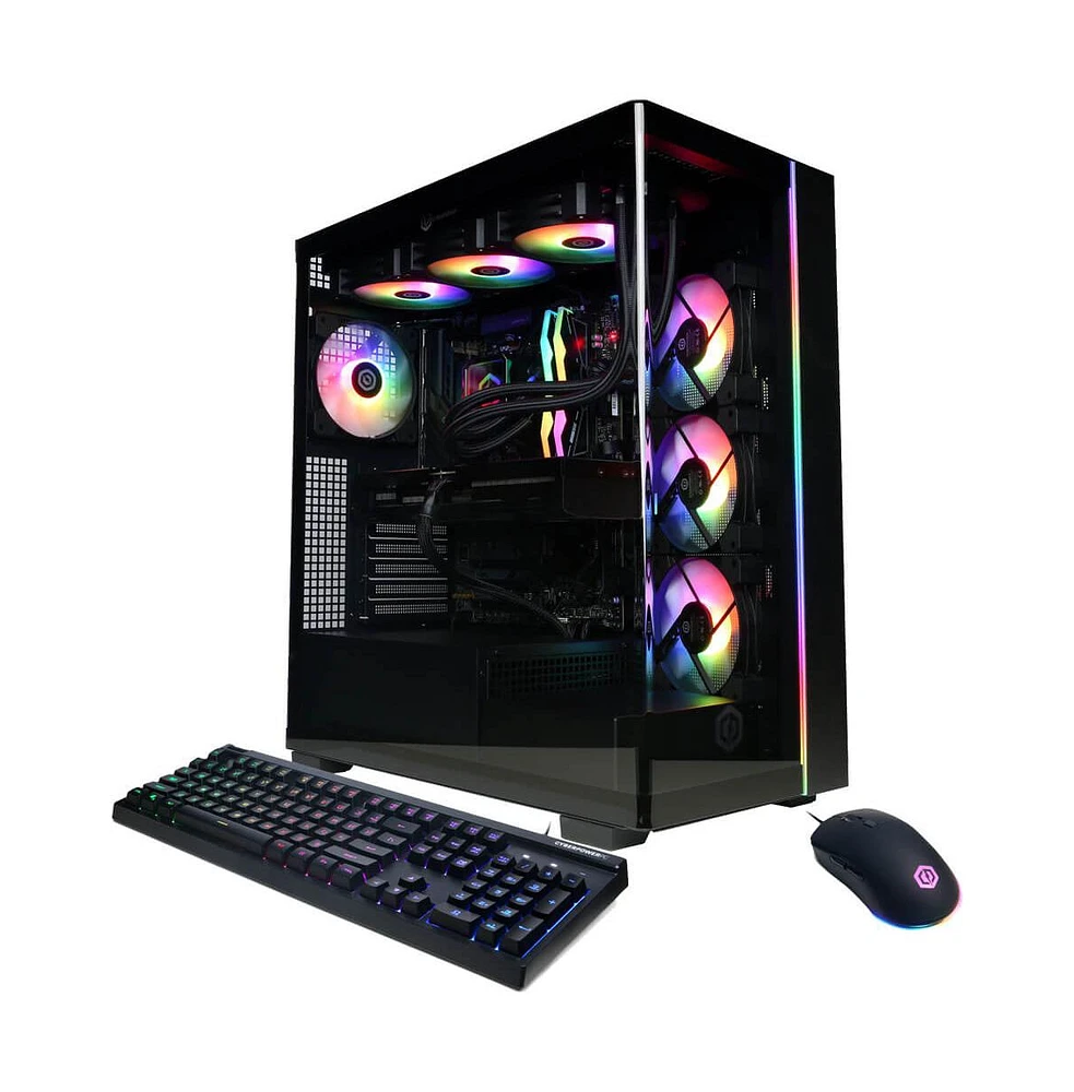 Gamer Supreme Liquid Cool Gaming Desktop Ryzen 7 9800X3D 32GB Ram Nvidia GeForce Rtx 5070 Ti 2TB Ssd Storage - Black