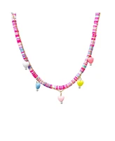 Zomi Gems Girls Colorful Disk Necklace & Charm Duo