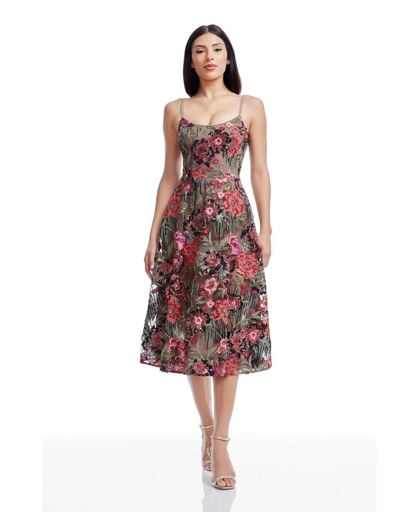 Dress the Population Women's Uma Sleeveless Fit & Flare